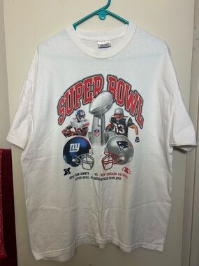 Vintage Super Bowl XLVI New York Giants vs New England Patriots Shirt Size XL